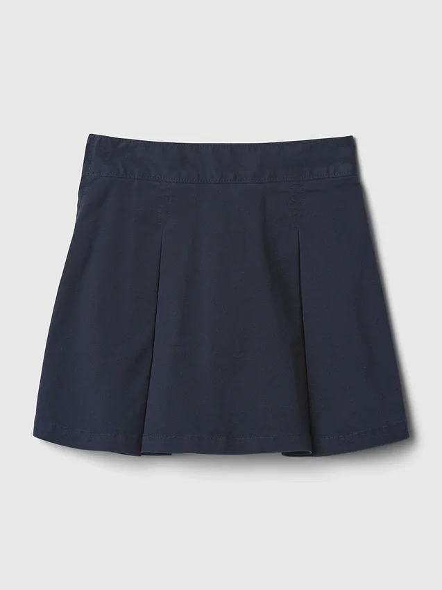 Uniformskjørt med plissering i khaki for barn