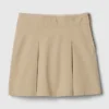 Uniformskjørt med plissering i khaki for barn