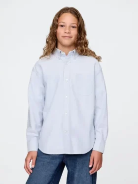 Uniformsskjorte i avslappet Oxford-stil for barn