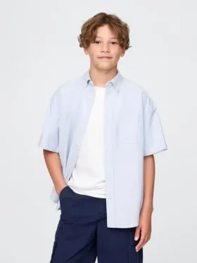 Uniformsskjorte i avslappet Oxford-stil for barn