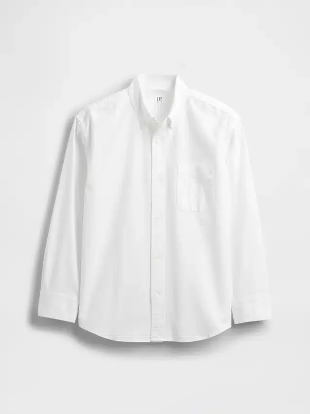 Uniformsskjorte i avslappet Oxford-stil for barn