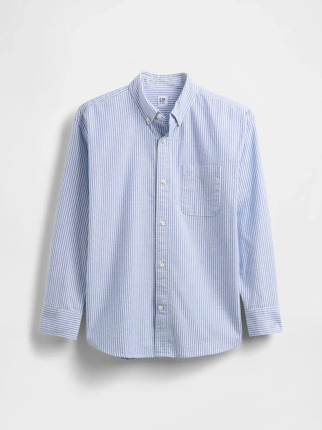 Uniformsskjorte i avslappet Oxford-stil for barn