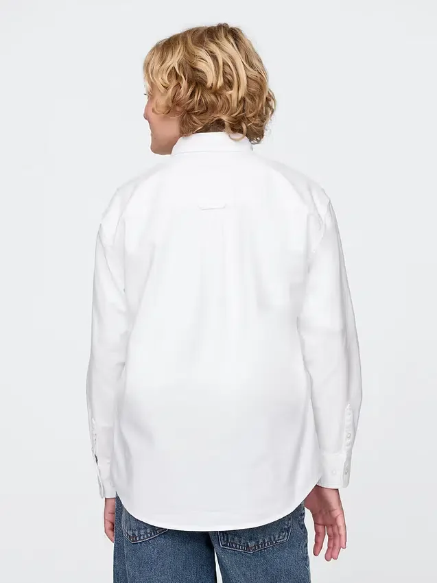 Uniformsskjorte i avslappet Oxford-stil for barn