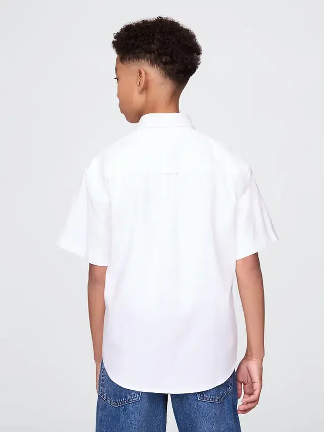 Uniformsskjorte i avslappet Oxford-stil for barn