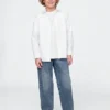 Uniformsskjorte i avslappet Oxford-stil for barn