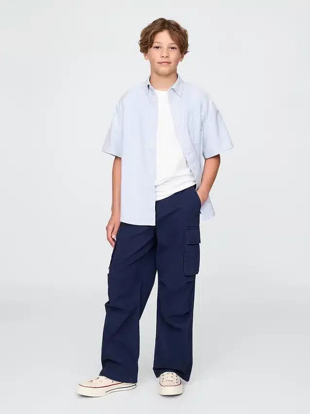 Uniformsskjorte i avslappet Oxford-stil for barn
