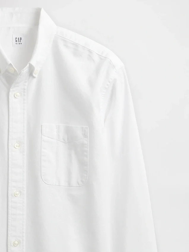 Uniformsskjorte i avslappet Oxford-stil for barn