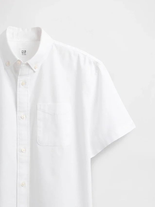 Uniformsskjorte i avslappet Oxford-stil for barn