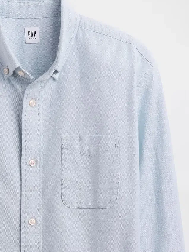 Uniformsskjorte i avslappet Oxford-stil for barn