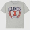 University of Illinois Laurels mørk grafisk T-skjorte