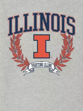 University of Illinois Laurels mørk grafisk T-skjorte