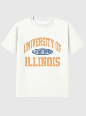 University of Illinois Vintage Fighting Illini-grafisk T-skjorte