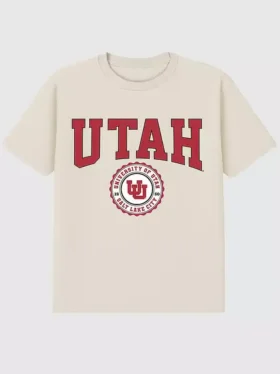University of Utah Collegiate Seal mørk grafisk T-skjorte