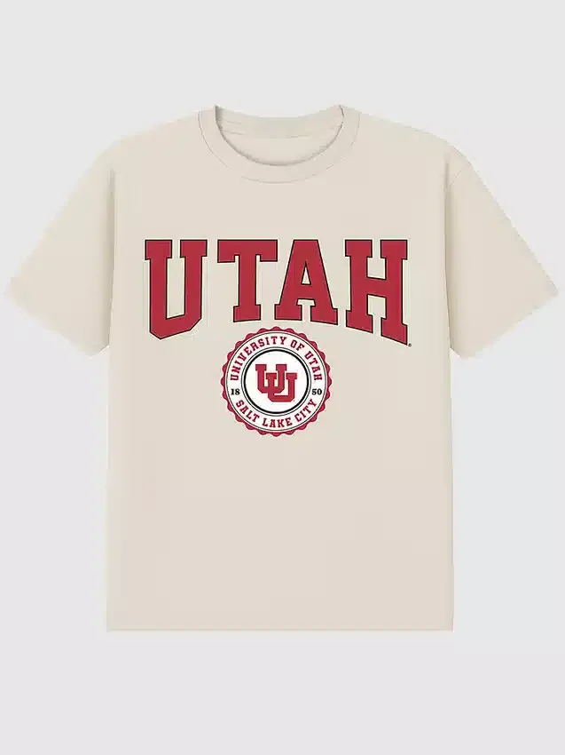 University of Utah Collegiate Seal mørk grafisk T-skjorte