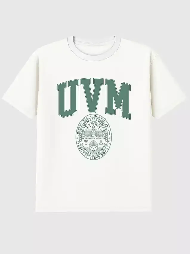 UVM College Crest-T-skjorte med grafisk trykk