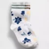 Varsity-sokker med blomstermønster for barn