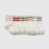 Varsity Stripe Quarter Crew-sokker for Baby og Småbarn (7-pakning)