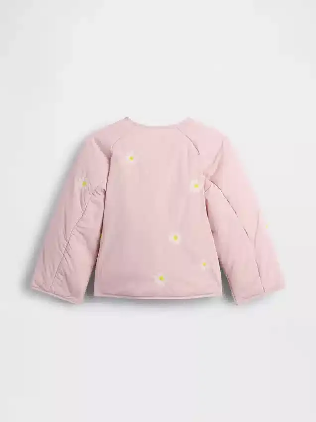 Vattert jakke med blomsterbroderi for Baby og Småbarn