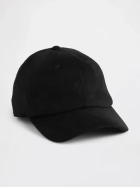 Vegansk baseballcap i semsket skinn