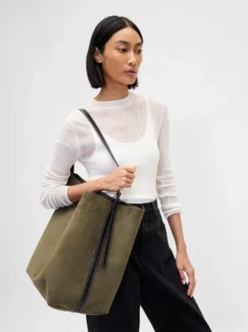 Vegansk skinnveske i suede