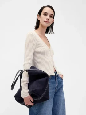 Vegansk skinnveske i suede