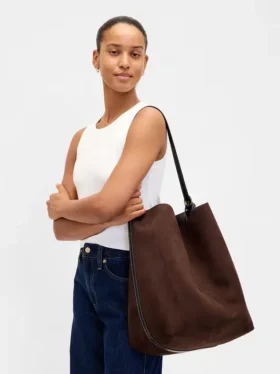 Vegansk skinnveske i suede