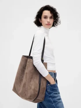 Vegansk skinnveske i suede