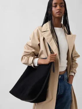 Vegansk skinnveske i suede
