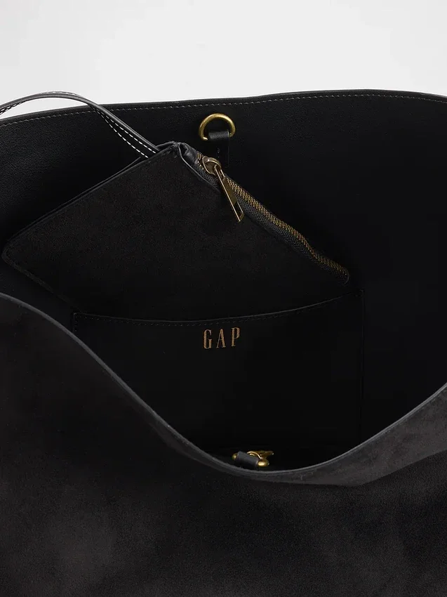 Vegansk skinnveske i suede