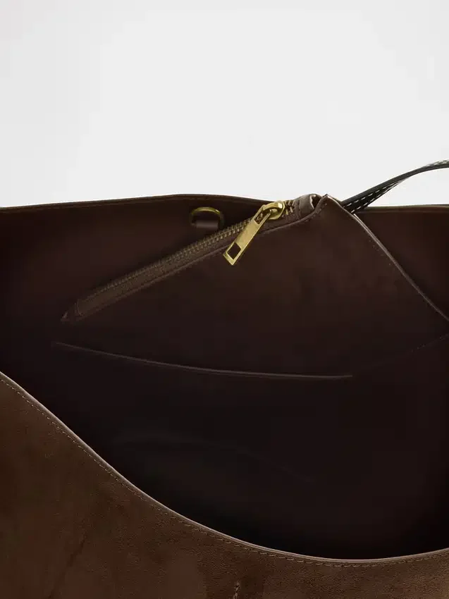 Vegansk skinnveske i suede