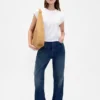 Vegansk slouchy tote-veske i semsket skinn