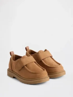 Veganske loafers i semsket skinn for småbarn