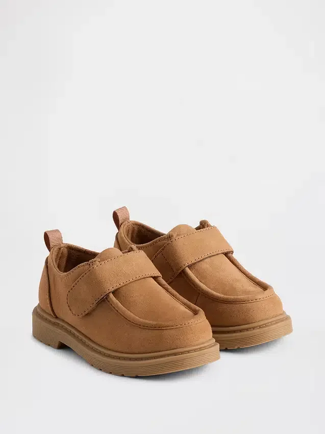 Veganske loafers i semsket skinn for småbarn