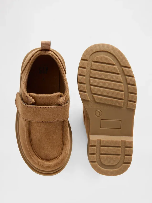 Veganske loafers i semsket skinn for småbarn