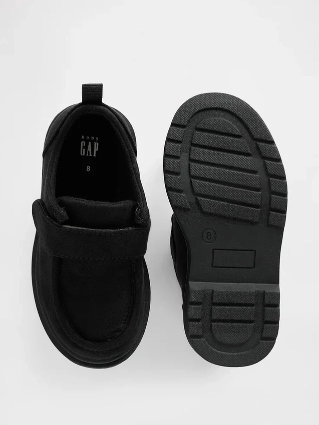 Veganske loafers i semsket skinn for småbarn