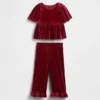 Velour-antrekk med volanger for Baby og Småbarn