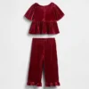 Velour-antrekk med volanger for Baby og Småbarn