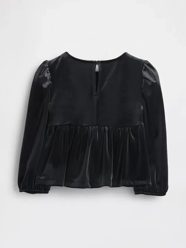 Velour-top med sløyfe for Baby og Småbarn