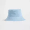 Vendbar denim-bøttehatt for barn
