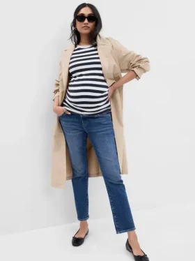 Vintage Slim-jeans med hel panel for mammaklær