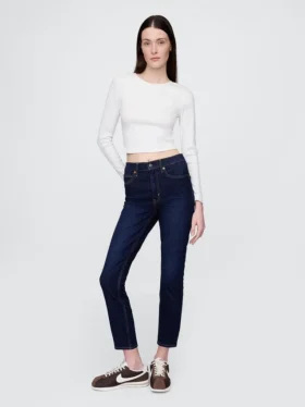 Vintage-slim-Jeans med høy midje