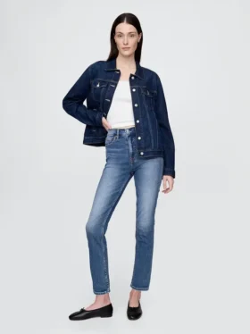 Vintage-slim-Jeans med høy midje