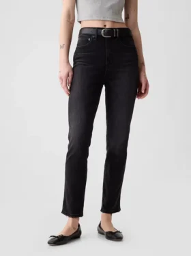 Vintage-slim-Jeans med høy midje