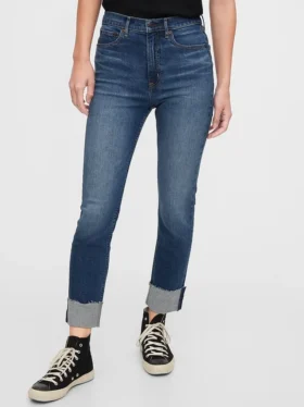Vintage-slim-Jeans med høy midje