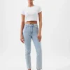 Vintage-slim-Jeans med høy midje