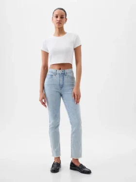 Vintage-slim-Jeans med høy midje