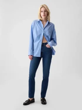 Vintage-slim-Jeans med høy midje