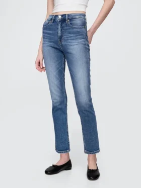 Vintage-slim-Jeans med høy midje