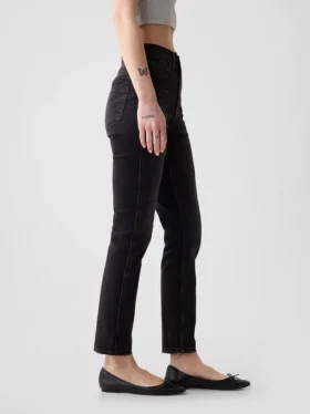 Vintage-slim-Jeans med høy midje