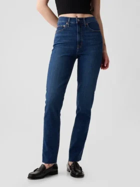 Vintage-slim-Jeans med høy midje